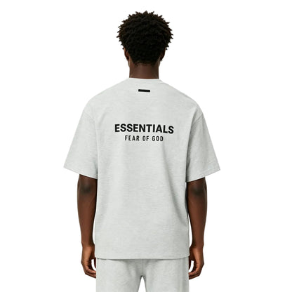 Fear of God Essentials Jersey Crewneck Tee Light Heather Grey