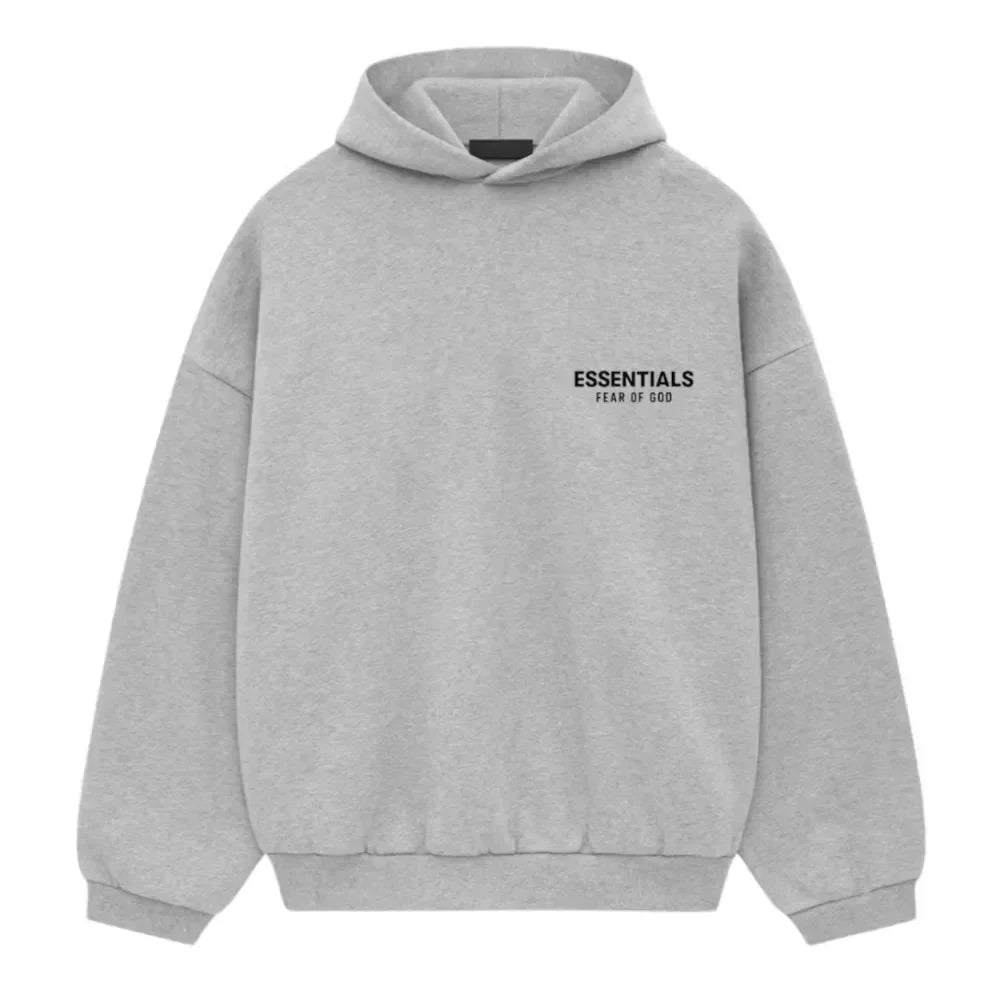Fear of God Essentials Fleece Hoodie II Light Heather Gray FW24 - AFV Clothes